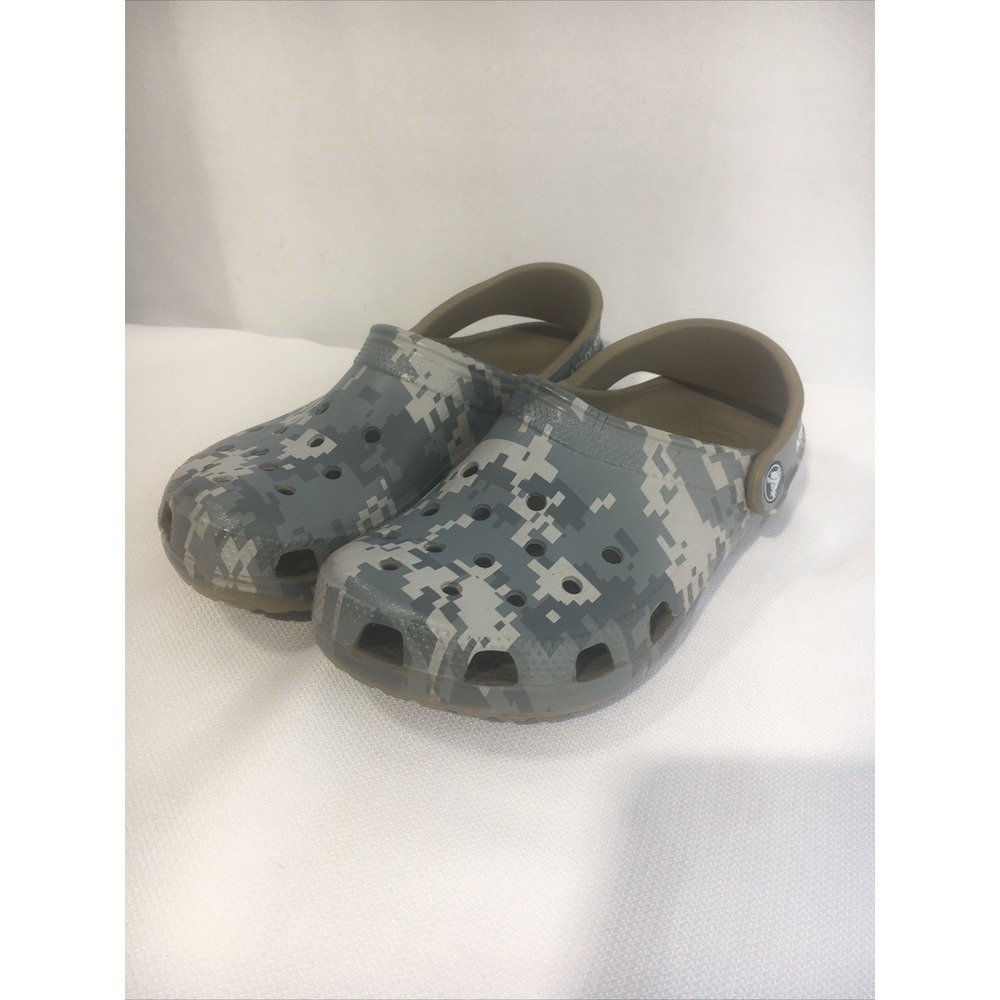 Crocs US Army Digital Camo Shoes Sandals Clogs W5 M3